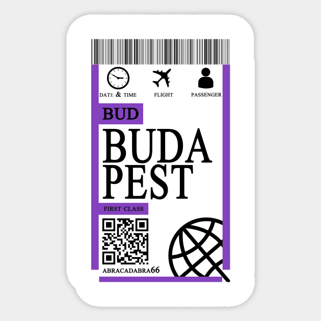 budapest flight ticket boarding pass Sticker by 